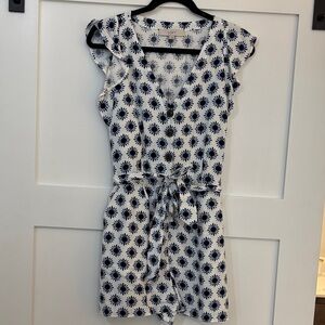 LOFT Blue and White Romper